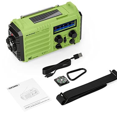 NOAA Weather Radio, Emergency Hand Crank Radio with Solar Charger, Portable Battery Operated AM FM Shortwave Radio with LED Flashlight, USB Charger, Earbud Jack, SOS Alert for Home Survival Hurricane - Image 7