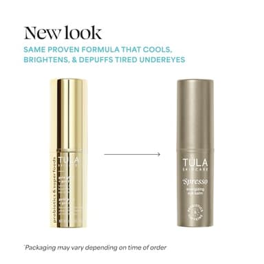 TULA Skin Care ‘Spresso Energizing Eye Balm, Gold Glow - Energizing & Hydrating Caffeine Under Eye Treatment for Dark Circles, Portable and Perfect to Use On-the-go, 0.35 oz. - Image 2