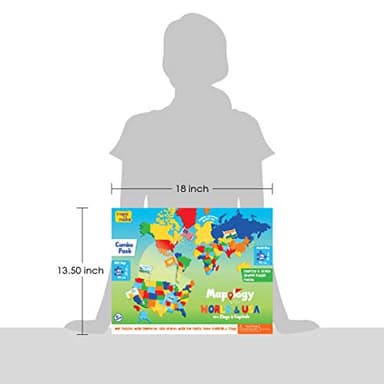 Imagimake Mapology USA & World Map Puzzle with Flags, Capitals, Stickers | Educational Toys for Ages 5-7 | Jigsaw Puzzles for Kids Ages 8-10 | Geography Toys for Ages 8-13 | 6 Year Old Boy/Girl Gifts - Image 6