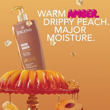 Jergens Shea Fusion Warm Amber Body Lotion, Moisturizer with Shea Butter & Vitamin E, 14 Fl Oz - Image 3