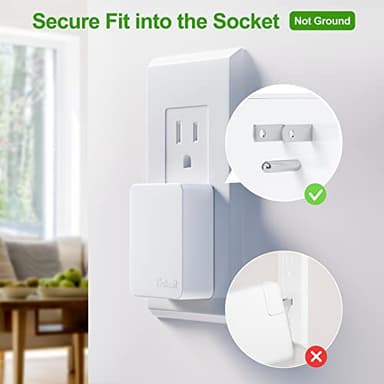 Nekmit Dual Port Ultra Thin Flat USB Wall Charger with Smart IC, White - Image 3