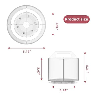 Absonic Pencil Holder for Kids, 360 Rotating Pen Holder for Desk Organizer and Storage, 4 Compartments Art Supply Marker Organizer, Acrylic Kids Desk Organizer for School Lazy Susan Organizer - Image 3