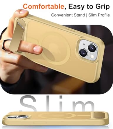 Temdan Magnetic Compatible with iPhone 14 Case/iPhone 13 Case,[Built-in Invisible Kickstand][Compatible with MagSafe][Military Grade Shockproof] Slim Translucent Matte Phone Case for iPhone 14/13 6.1" - Image 7