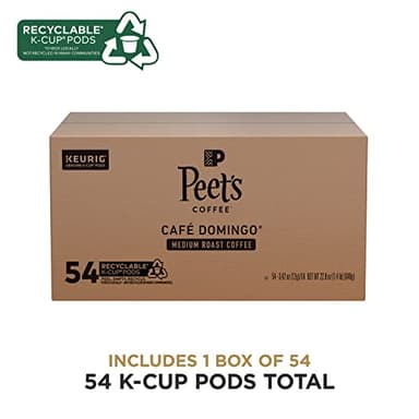 Peet's Coffee, Medium Roast Keurig K-Cup Pods - Café Domingo 54 Count (1 Box of 54 Pods) - Image 2
