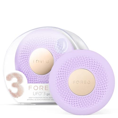 FOREO UFO 3 go Travel-friendly Face Mask Skincare Device - Face Moisturiser - Anti-Aging - Red Light - Warming - Facial Massage - Compact - App-connected - Lavender - Image 1