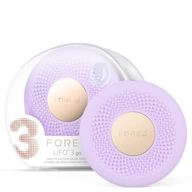 FOREO UFO 3 go Travel-friendly Face Mask Skincare Device - Face Moisturiser - Anti-Aging - Red Light - Warming - Facial Massage - Compact - App-connected - Lavender - Image 1