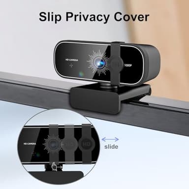 ISKOVI C28 1080P Webcam with Privacy Cover and Tripod Stand, PC Camera with Noise-Cancelling Mic, Auto Light Correction, Plug and Play, Web Camera for Streaming, Zoom/Facetime - Image 5