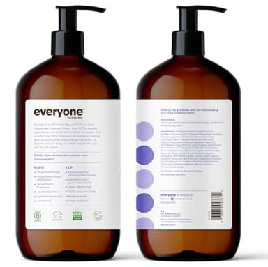 Everyone 2-in-1 Lotion for Hands/Body, 32 ounce (Pack of 2) Lavender and Aloe made with Essential Oils for Men and Women - Image 2