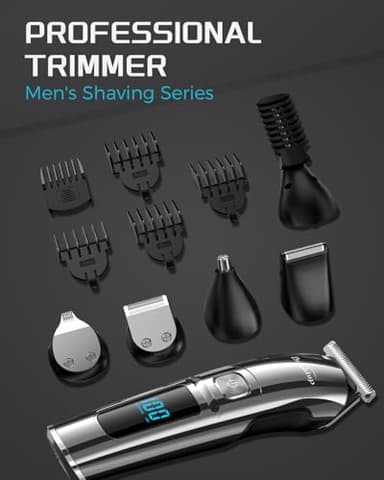 Brightup Beard Trimmer for Men - Electric Razor & Shaver, Cordless Hair Clippers Trimmers Set, IPX7 Waterproof Mens Grooming Kit for Shaving Face, Mustache, Body, Ear, Nose Hair Trimmer, Gifts for Men - Image 6