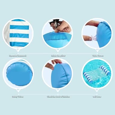 3 Pack Inflatable Pool Floats, OKSUWATER 4-in-1 Water Hammock, Pool Floats Adult Size for Swimming Pool Party Summer Lake Water Fun - Image 6
