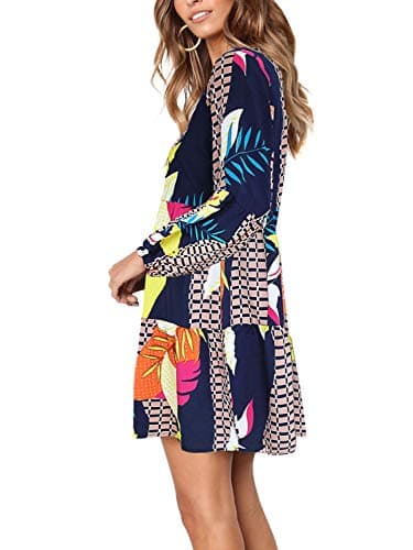 Amoretu Dresses for Women Soft Loose Tunic Fall Dress, Summer, Fall, 2025 (Printed Geometry, M) - Image 4