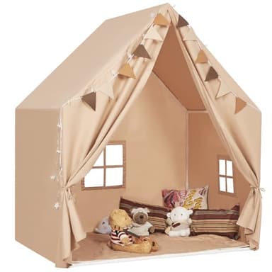 MORITECK Kids Play Tent with Padded Mat & Star LED Lights for Ages 4-8-10 Year Old Girls Boys, Large Cute Indoor Play Room House Tent for Toddler Children - Image 7