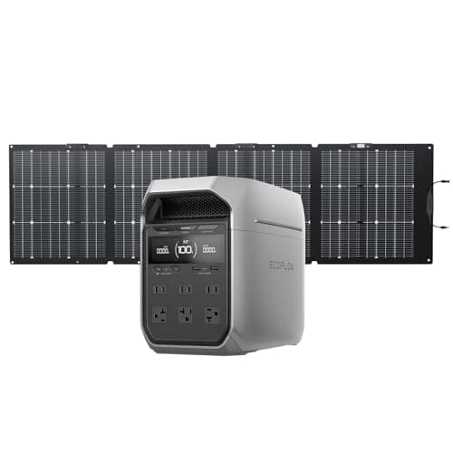 EF ECOFLOW Solar Generator DELTA 3 Plus with 220W Bifacial Solar Panel, 1000W Solar Input, LFP(LiFePO4) Battery, Portable Power Station for Home Backup Power, Camping & RVs - Image 1