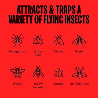 Dynatrap DT1130SR 1/2 Acre Mosquito & Flying Insect Outdoor Trap and Killer – Kills Mosquitoes, Flies, Wasps, Gnats, & Other Flying Insects - Bug Zapper Alternative – Black - Image 6