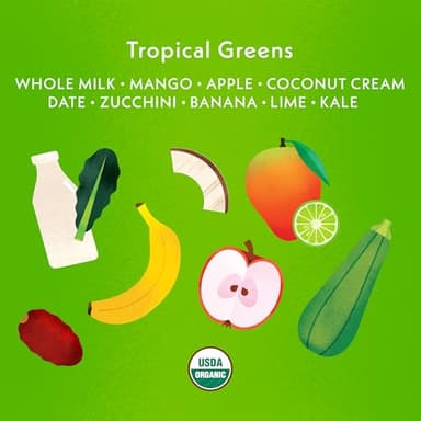 Once Upon A Farm Organic Smoothie Melts, Tropical Greens, No Added Sugar, Kosher, USDA Certified Organic, Non-GMO, 1 Ounce (Pack of 8) - Image 2