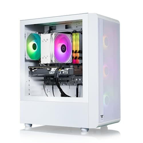 Thermaltake LCGS Quartz i1460 Gaming Desktop (Intel Core™ i5-14400F, ToughRam DDR4 3600Mhz 16GB RGB Memory, NVIDIA GeForce® RTX 5060, 1TB NVMe M.2, WiFi, Windows 11) S2QT-B760-560-LCS - Image 1