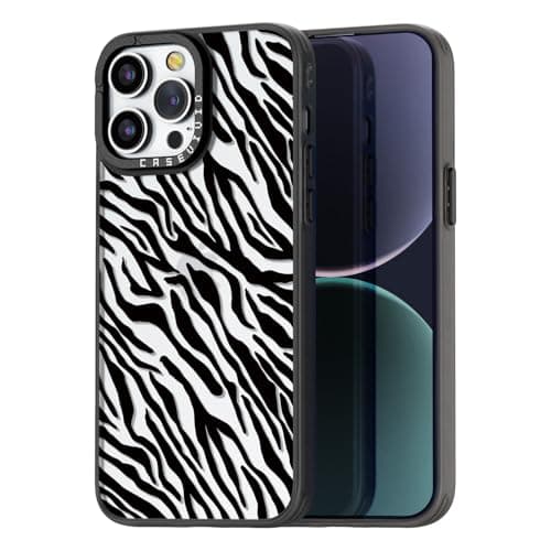 casevivid Compatible for iPhone 12 Pro Max Case Cute Aesthetic - Durable Fashion Funny Phone Case - Girly Black Zebra Print Pattern Print Cover Design for iPhone 12 Pro Max 6.7" Black - Image 1