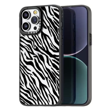 casevivid Compatible for iPhone 12 Pro Max Case Cute Aesthetic - Durable Fashion Funny Phone Case - Girly Black Zebra Print Pattern Print Cover Design for iPhone 12 Pro Max 6.7" Black - Image 1