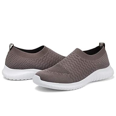 TIOSEBON Women's Walking Shoes Lightweight Breathable Yoga Travel Sneakers 6.5 US Brown - Image 7