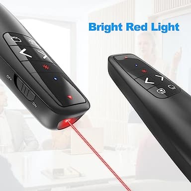 Presentation Clickers for PowerPoint, Clicker for Laptop Presentations Remote, USB Wireless Presenter Remote, Power Point Remote Clicker for Computer/Mac/PPT/Google Slide Advancer - Image 4