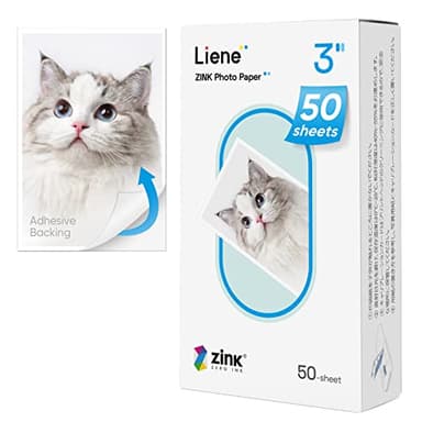 Liene Zink Photo Paper 2x3" 50 Sheets, Premium Photo Printer Paper w/Adhesive Back, Waterproof, Smudge Proof, Tear Proof, Instant Photo Paper - Image 1
