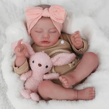 CHAREX Realistic Newborn Baby Dolls - 20 Inch Sleeping Soft Reborn Doll, Handcrafted Weighted Newborn Doll, Toys for Ages 3 and Up - Image 2