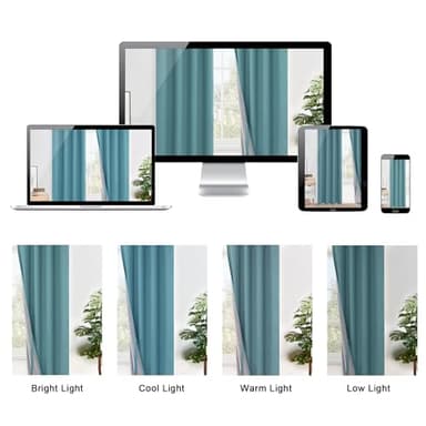 XWZO 100% Blackout Curtains - Thermal Insulated Black Liner Curtains, Noise Reducing and Heat Blocking Drapes for Hall and Studio Windows with Tiebacks, Stone Blue, W52 x L72, Set of 2 - Image 8