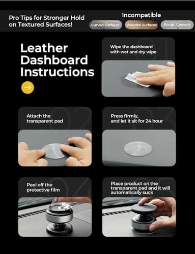 LISEN Car Phone Holder, Suction Phone Mount for Magsafe, 360° Rotation Vacuum Magnetic Phone Holder for Content Creator Gym (Carbon Fiber) Black - Image 7