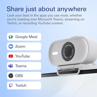 Elgato Facecam Neo – Full HD Webcam with Easy-Slide Privacy Shutter, Light Correction, For Video Calls, Streaming, Teams/Zoom/Slack/OBS/Twitch/Youtube, and more – USB-C/Plug & Play on PC/Laptop/Mac - Image 4