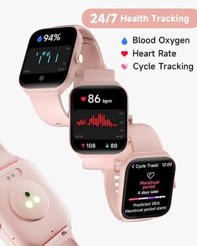 TOOBUR Smart Watch for Women Alexa Built-in, 1.95" Fitness Tracker with Answer/Make Calls, IP68 Waterproof/Heart Rate/Sleep Tracker/100 Sport Modes, Fitness Watch Compatible Android iOS - Image 3