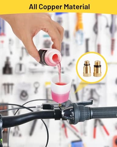 CHUMXINY Brake Bleed Kit for Tektro-TRP Hydraulic Brakes, Includes 120ml of Mineral Brake Fluid, Clear Funnel and Metal Connecto - Image 5