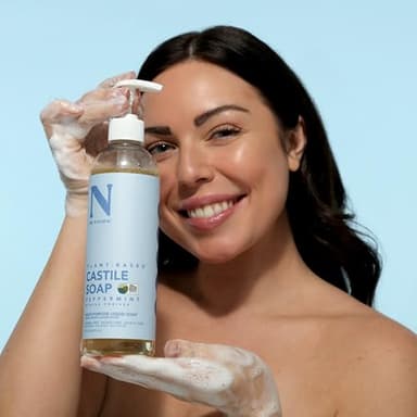 Dr. Natural Castile Liquid Soap - Multi-Use Body Wash, Shampoo and Face Wash - Hydrating Body Soap for Skin, Hair, Pets and Home - Peppermint - 16 oz - Image 5