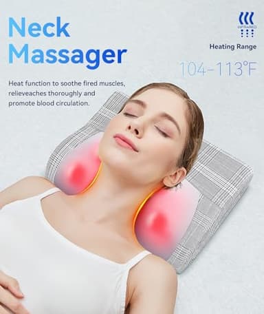 Papillon Back Massager, Shiatsu Neck Massager for Pain Relief Deep Tissue with Heat, Electric Kneading Massage Pillow for Back, Shoulder, Foot, Muscle Pain Relief, Gifts for Women/Men/Mom/Dad - Image 2