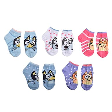 Bluey Boys Kids Quarter Socks, Light Blue (5 Pack), Small US - Image 2