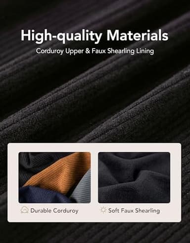 VeraCosy Men's Moccasin Slippers Comfy Soft Durable Slip-on Indoor Memory Foam House Shoes Matt Black,9-10 US - Image 3