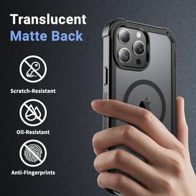 jaroco Magnetic for iPhone 13 Pro Max Case, [Compatible with MagSafe][Military Grade Drop Protection][Heavy Duty Protection][Non-Slip][Shockproof] 2-Layer Durable Bumper Phone Case 6.7''-Black - Image 5