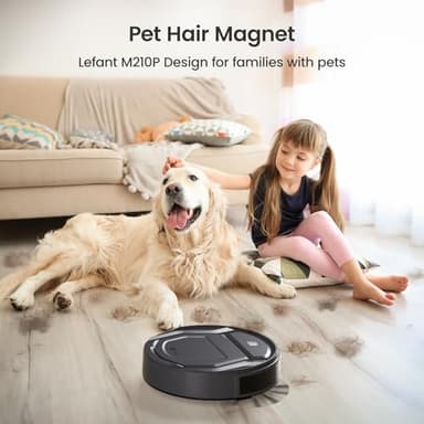Lefant M210Pro Robot Vacuum Cleaner,Strong Suction,120 Mins Run Time,Wi-Fi Connected,Scheduled Cleaning,Compatible with Alexa,Slim Self-Charging Robotic Vacuum Cleaner for Home,Pet Hair,Hard Floors - Image 2