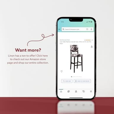 Linon Udder Madness Corey Bar Stool, 19"W x 22.5"D x 44.75"H, Brown - Image 16