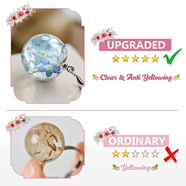 YIEHO 1000g UV Resin -Upgraded Crystal Clear Hard UV Fast Curing Epoxy Resin Supplies with Mat for Craft Jewelry Making 1KG - Image 5