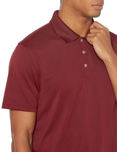 Amazon Essentials Men's Golf Polo Shirt, Short Sleeve, Slim-Fit, Quick-Dry, Rich Burgundy, Medium - Image 4