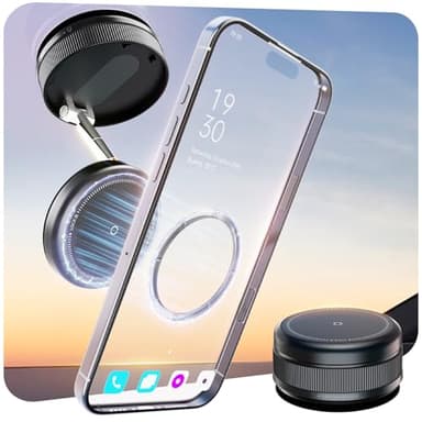 2026 Upgraded 360° Vacuum Magnetic Car Phone Holder for Magsafe [96+LBS Strongest Suction & 2800gf Strongest Magnetic], Adjustable Car Phone Mount for Your Car/Gym/Mirror/Shower for iPhone & Android - Image 1