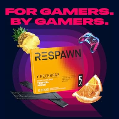 RESPAWN by Razer Chewing Gum - Tropical Punch, Neurogum Energy and Focus Sugar-Free, 15 Count Pack of 10 Bulk Box - Image 7