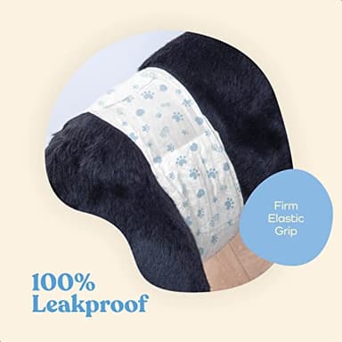 Comfortable Male Dog Diapers - 50-Pack Super Absorbent Disposable Male Dog Wraps- FlashDry Gel Technology, Wetness Indicator Doggie Diapers- Leakproof Belly Wraps for Incontinence, Excitable Urination - Image 4