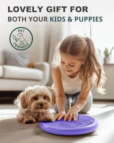 Trideer Wobble Cushion with Inflation Pump - Wiggle Seat for Sensory Kids(Multiple Colors), Balance Disc (Extra Thick) - Image 6