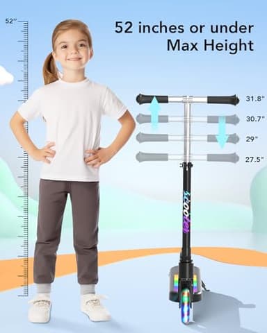 ANHAO Electric Scooter for Kids Ages 6-12 (Mainly 6-10),Electric Scooter with Adjustable Height, Flash Wheel, Suitable for Weights up to 110 lbs and speeds up to 6 mph - Image 2