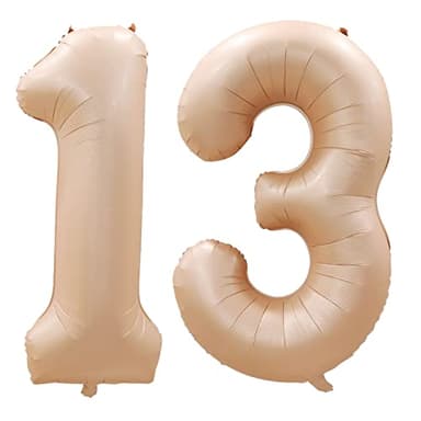GOER Number 13 Balloons for 13th Birthday Sweet 13 Party Decorations,42 Inch Jumbo Foil Helium 31 Balloons for 31st Birthday Party Decoration (Caramel) - Image 2