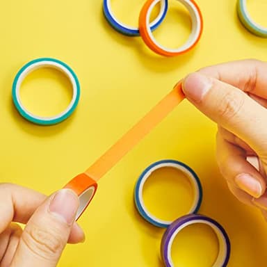 60 Rolls Washi Tape Sets 8mm Wide 10ft Long Basic Solid Color Rainbow Colored Decorative Thin Masking Tapes for Arts, Children Gifts, Bullet Journals, Wrapping Planner, Calendar, Scrapbooking DIY - Image 5