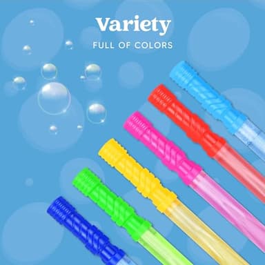 JOYIN 14.6’’ Big Bubble Wands for Kids, 6 PCS Bubble Wand with Refill Solution for Summer Toy Party Favor, Outdoors Toy Activity, Easter Basket Stuffers, Birthday Gift - Image 2