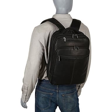 Kenneth Cole Reaction Manhattan Messenger Shoulder Satchel Bag, Black, 16" Laptop Backpack - Image 8