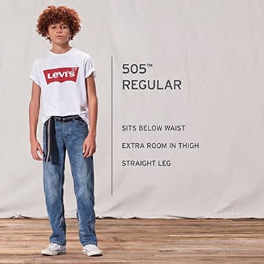 Levi's Boys' 505 Regular Fit Jeans, Roadie, 10 - Image 5